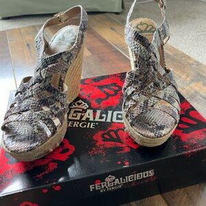 Fergalicious Snakeskin Wedge Shoes